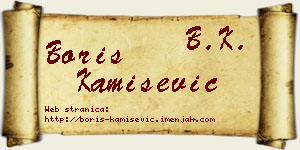 Boris Kamišević vizit kartica